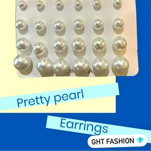 Cute pearl Earring set! ✨🤍